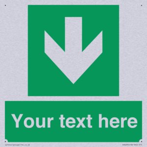 Safe condition Custom arrow down sign